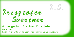 krisztofer svertner business card